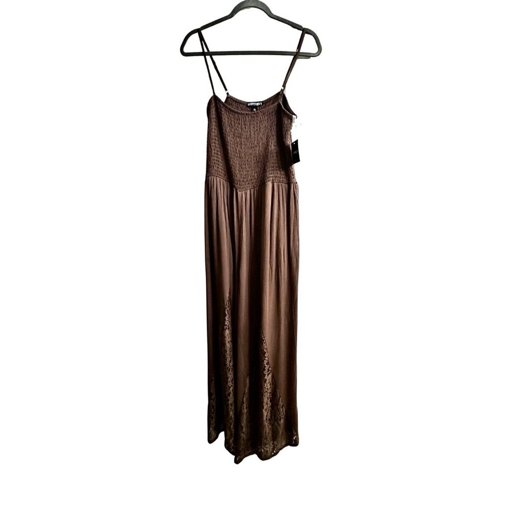 Harper & Ivy Chocolate Brown Jumpsuit - XL - Picture 3 of 4